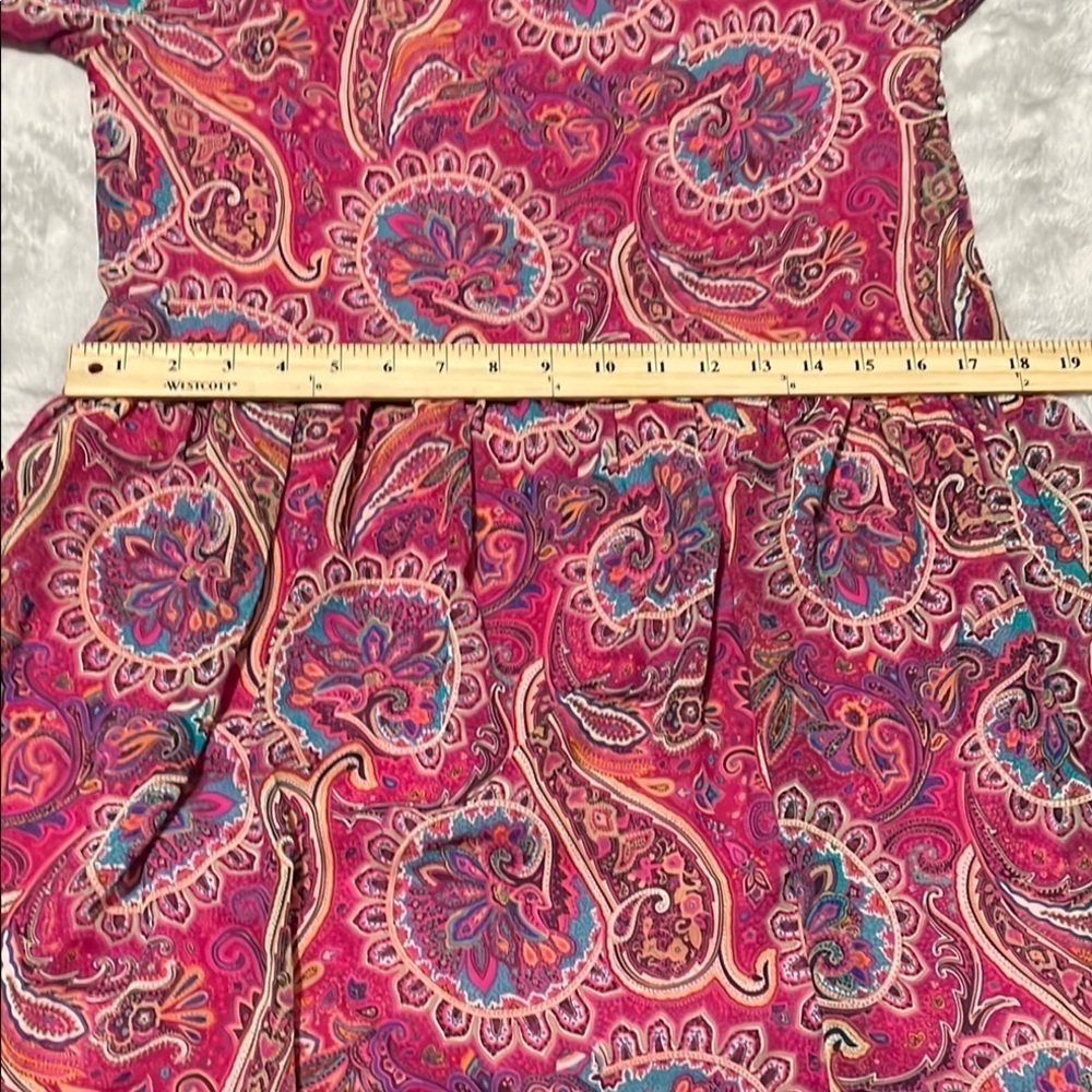 Adrienne Paisley Print Boho Dress Sz Small - Picture 5 of 14